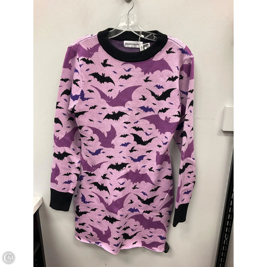 Dress Sweater By Clothes Mentor In Black & Purple, Size: M