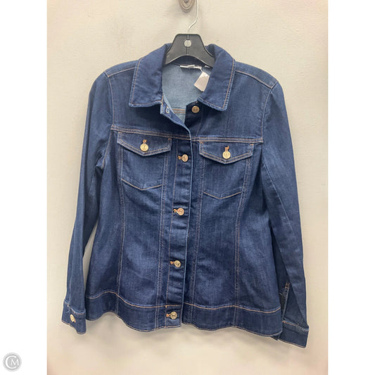 Jacket Denim By Chicos In Blue Denim, Size: S