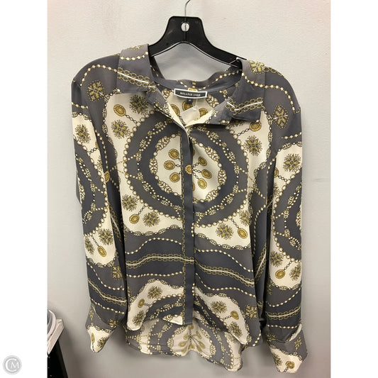 Top Long Sleeve By Cmc In Gold & Grey, Size: L