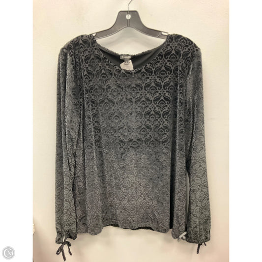Top Long Sleeve By Talbots In Black, Size: L
