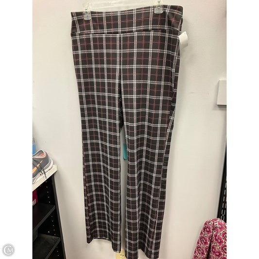 Pants Wide Leg By Soho Apparel In Plaid Pattern, Size: L