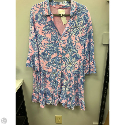 Dress Designer By Lilly Pulitzer In Blue & Pink, Size: 14