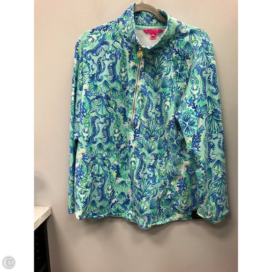 Top Long Sleeve Designer By Lilly Pulitzer In Blue, Size: Xl