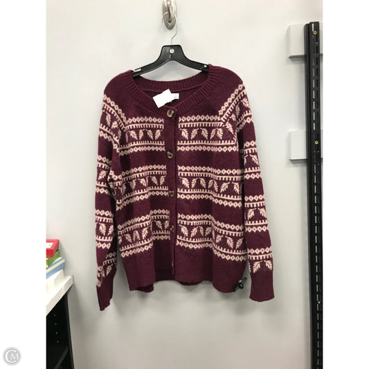Sweater By Croft And Barrow In Maroon, Size: Xxl