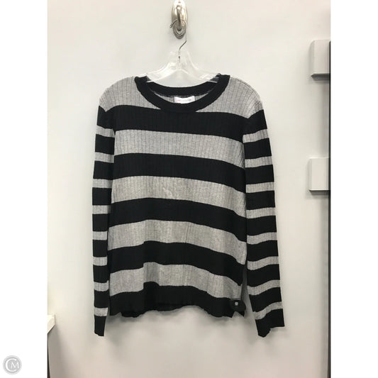 Top Long Sleeve By Liz Claiborne In Striped Pattern, Size: Xxl