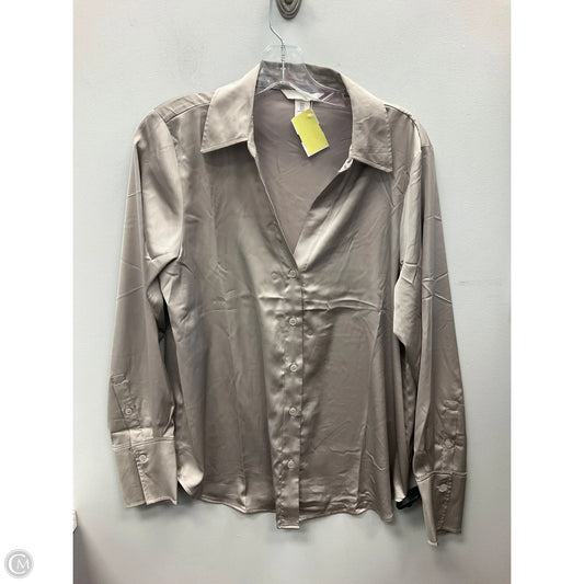 Top Long Sleeve By H&m In Taupe, Size: M