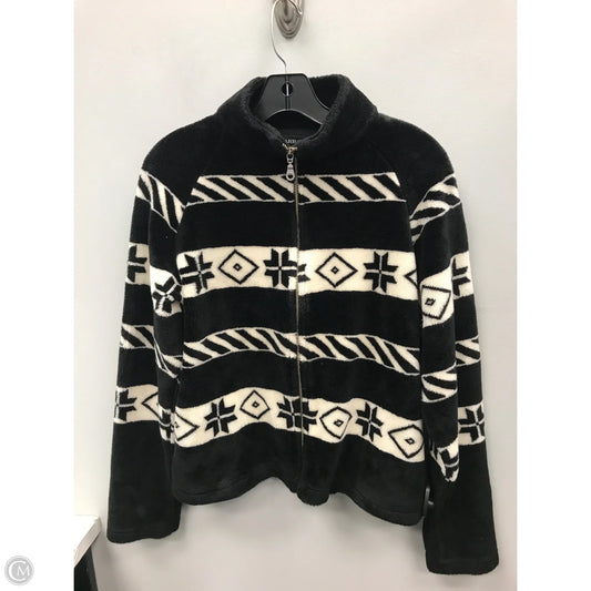 Sweater By Barrage In Black & White, Size: L