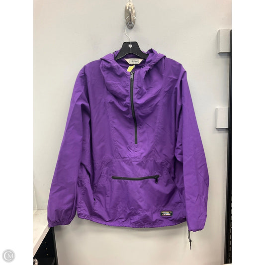 Jacket Windbreaker By L.l. Bean In Purple, Size: Xl