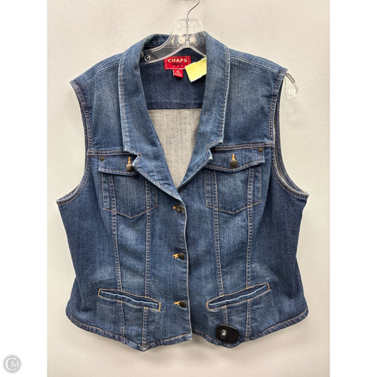 Vest Other By Chaps In Blue Denim, Size: Xl