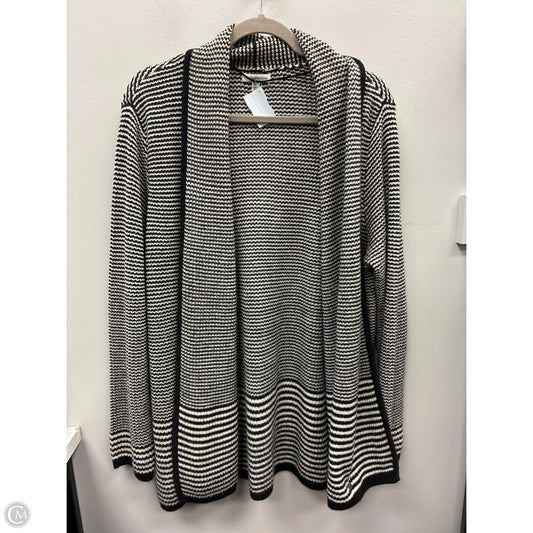 Sweater Cardigan By Croft And Barrow In Black & White, Size: Xl