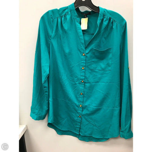 Top Long Sleeve By Spense In Teal, Size: M