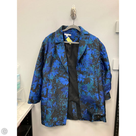 Blazer By Chicos In Black & Blue, Size: 10
