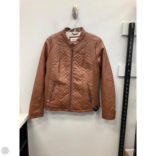 Jacket Moto By Cmc In Brown, Size: M