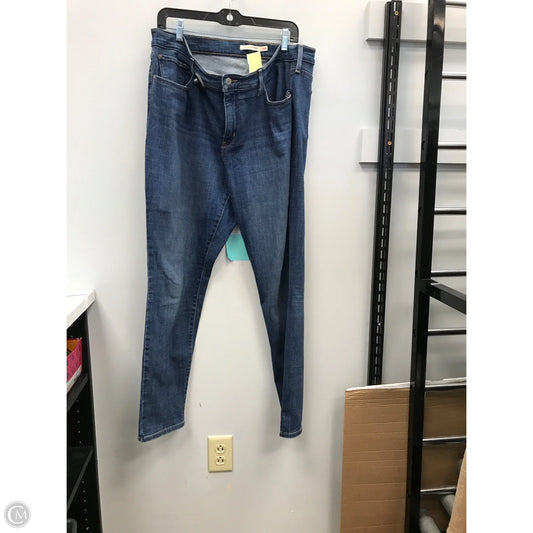 Jeans Skinny By Levis In Blue Denim, Size: 18