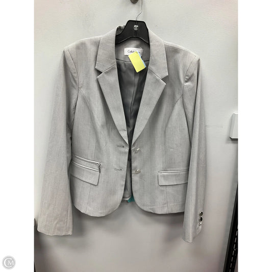 Blazer By Calvin Klein In Grey, Size: 8