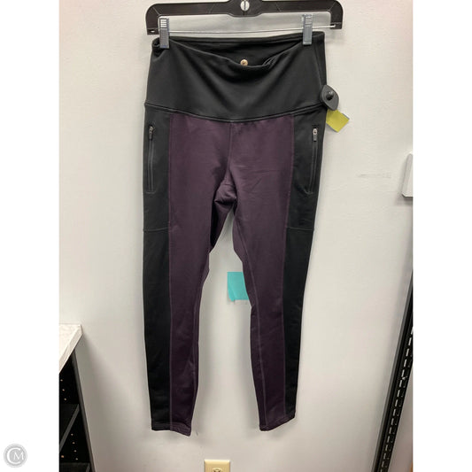 Athletic Leggings By 90 Degrees By Reflex In Black & Purple, Size: S