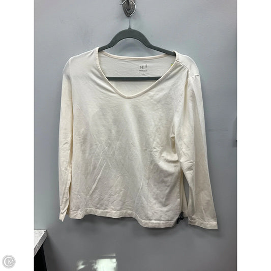 Top Long Sleeve Basic By J. Jill In Cream, Size: Lp