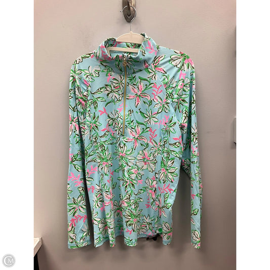 Top Long Sleeve Designer By Lilly Pulitzer In Floral Print, Size: Xxl