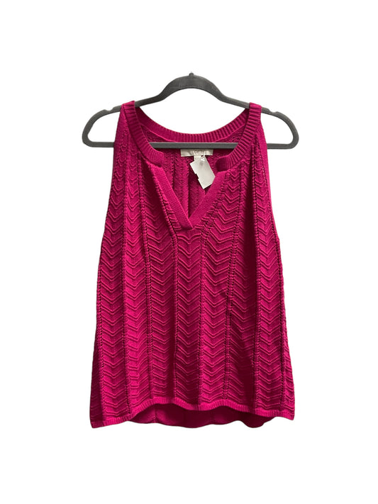 Pink Top Sleeveless Loft, Size Xl