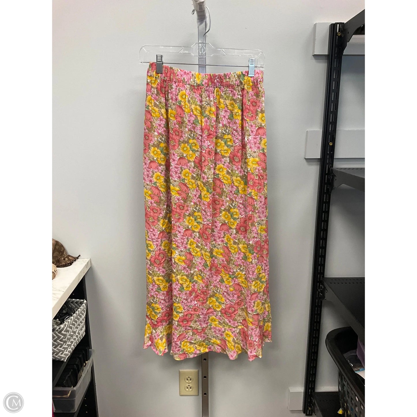 Skirt Midi By Clothes Mentor In Floral Print, Size: L