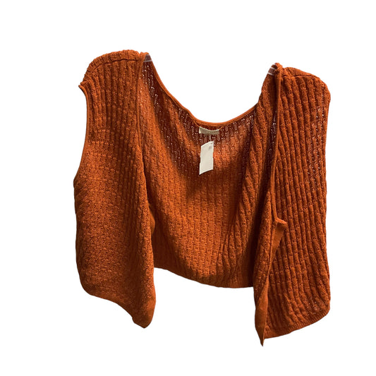 Orange Vest Sweater Pilcro, Size Xl