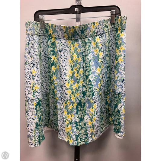 Skirt Mini & Short By Loft In Floral Print, Size: Xl