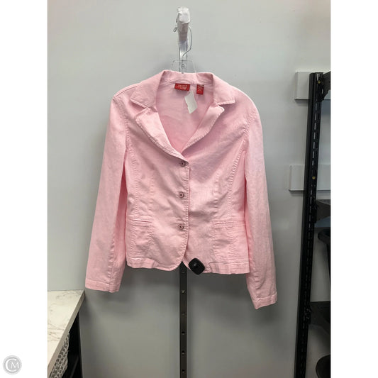 Jacket Denim By Valerie Stevens In Pink Denim, Size: Lp