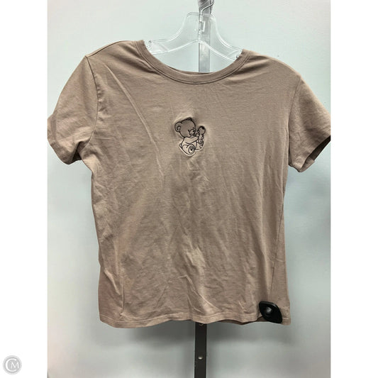 Top Short Sleeve By Clothes Mentor In Brown, Size: L