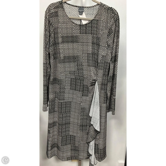 Dress Casual Midi By Covington In Black & Cream, Size: 2x