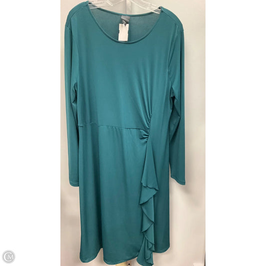 Dress Casual Midi By Covington In Teal, Size: 2x