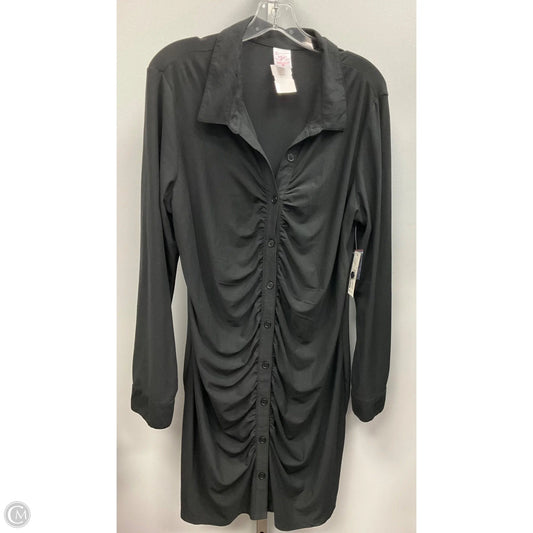 Dress Casual Midi By No Boundaries In Black, Size: Xxl