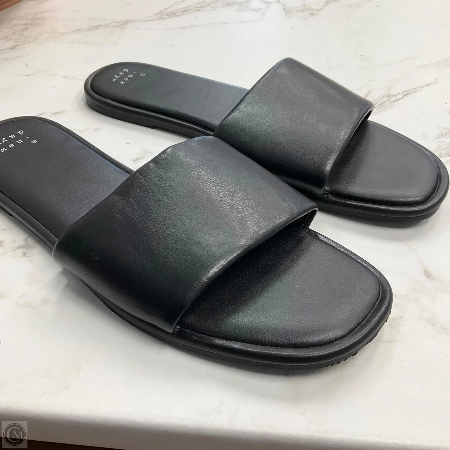 Sandals Flats By A New Day In Black, Size: 9