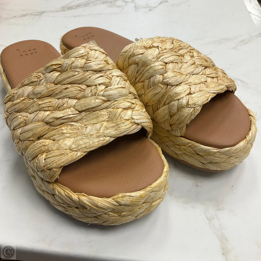 Sandals Flats By A New Day In Tan, Size: 8.5