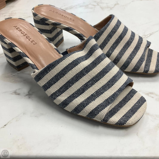 Shoes Heels Block By Aerosoles In Blue & Cream, Size: 8.5