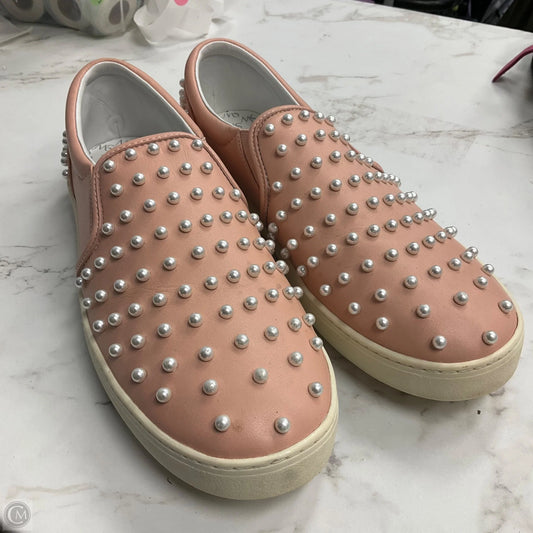 Shoes Designer By Stuart Weitzman In Pink & White, Size: 9.5