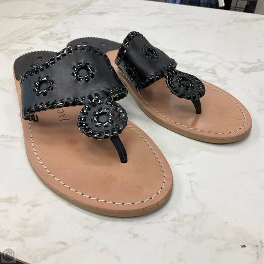 Sandals Flats By Jack Rogers In Black, Size: 9.5