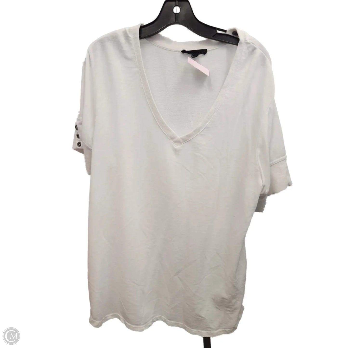 Top Short Sleeve By Jane And Delancey In White, Size: 1x