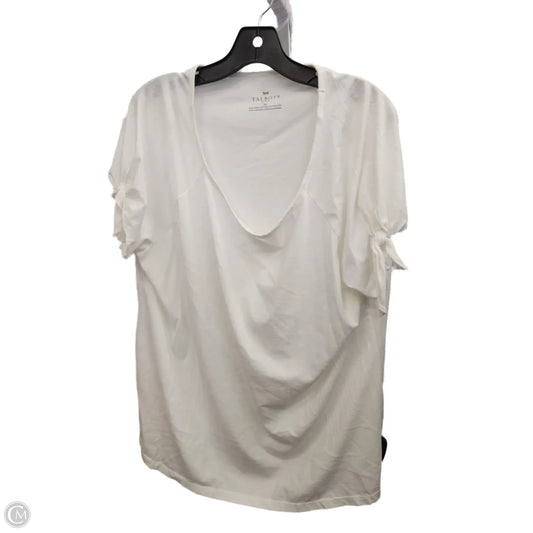 Top Short Sleeve By Talbots In Cream, Size: 2x