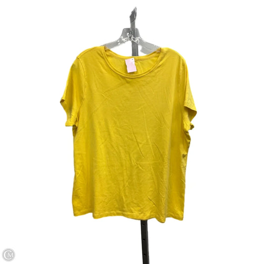 Top Short Sleeve Basic By St Johns Bay In Yellow, Size: 2x