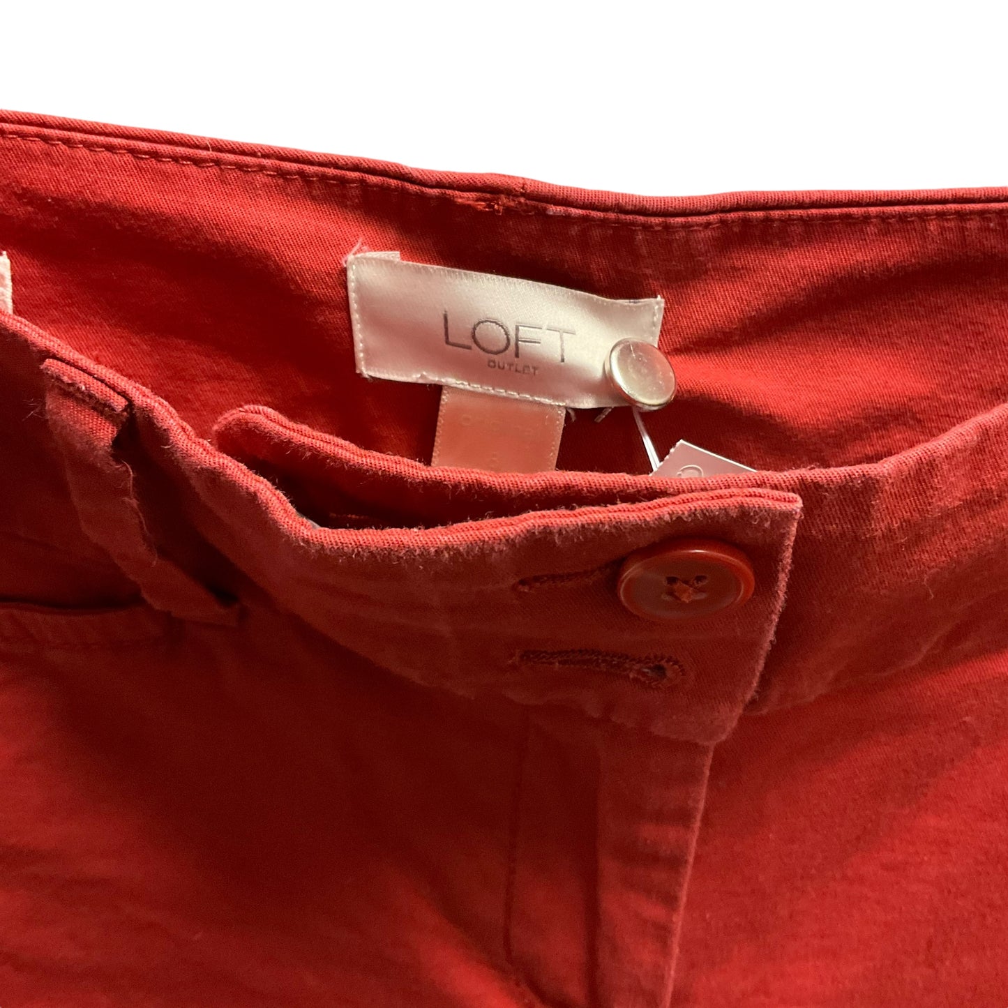 Pants Cropped By Loft In Red, Size: 8