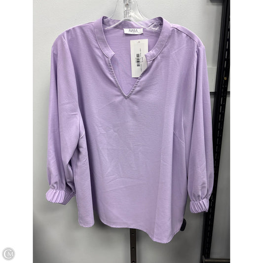 Top Long Sleeve By Clothes Mentor In Purple, Size: L