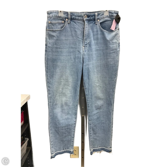 Jeans Straight By Talbots In Blue Denim, Size: 12