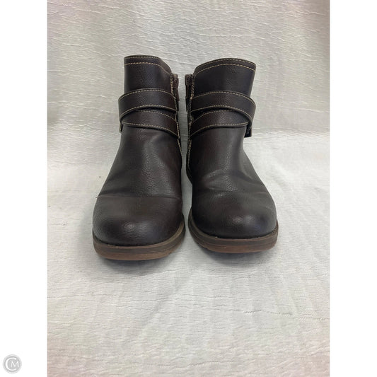 Boots Ankle Flats By Natural Soul In Brown, Size: 8