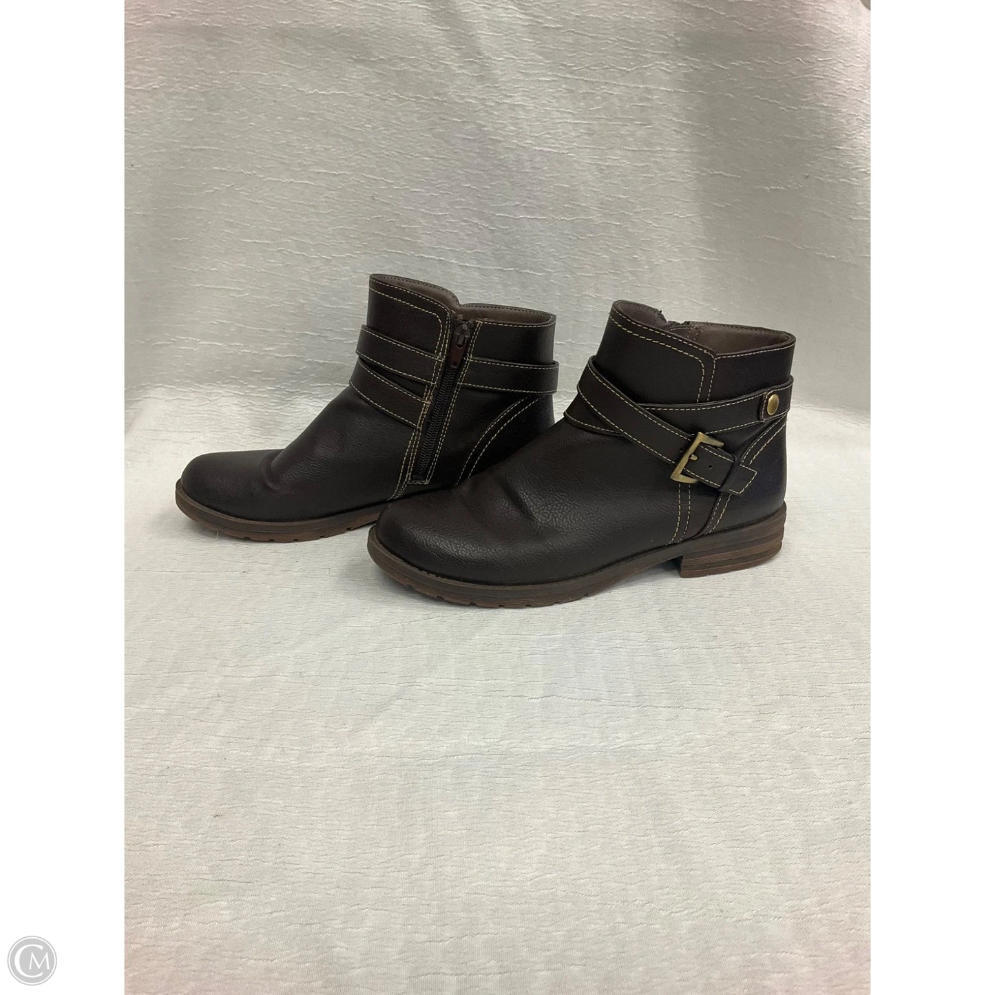 Boots Ankle Flats By Natural Soul In Brown, Size: 8
