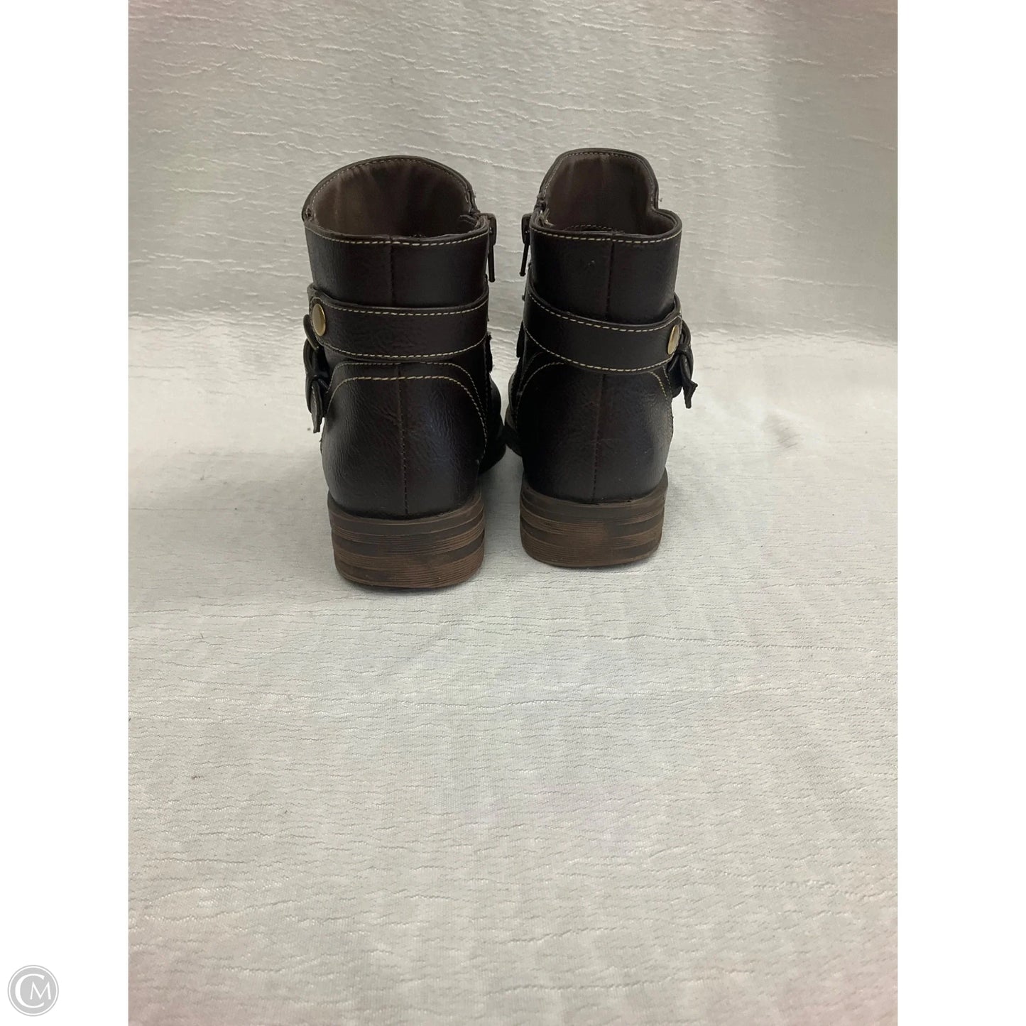 Boots Ankle Flats By Natural Soul In Brown, Size: 8