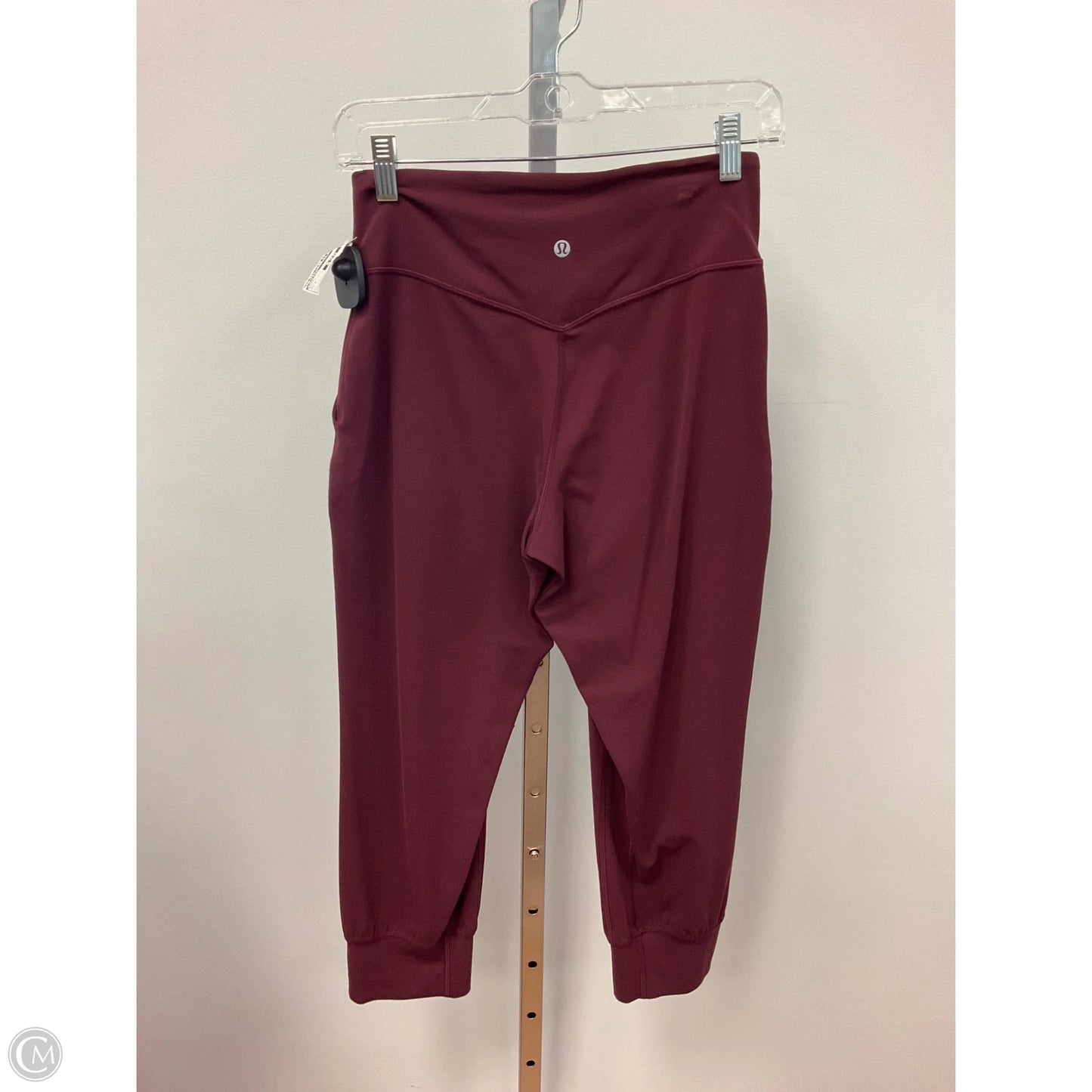 Athletic Capris By Lululemon In Maroon, Size: 6