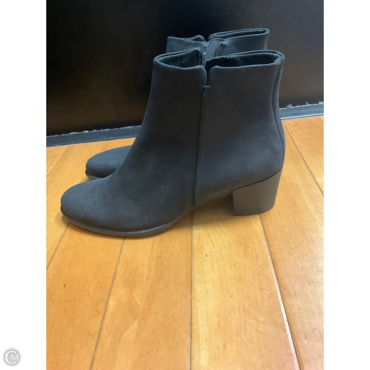Boots Ankle Heels By Ecco In Black, Size: 8