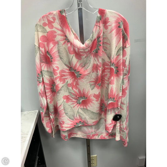 Top Long Sleeve By Floreat In Floral Print, Size: M
