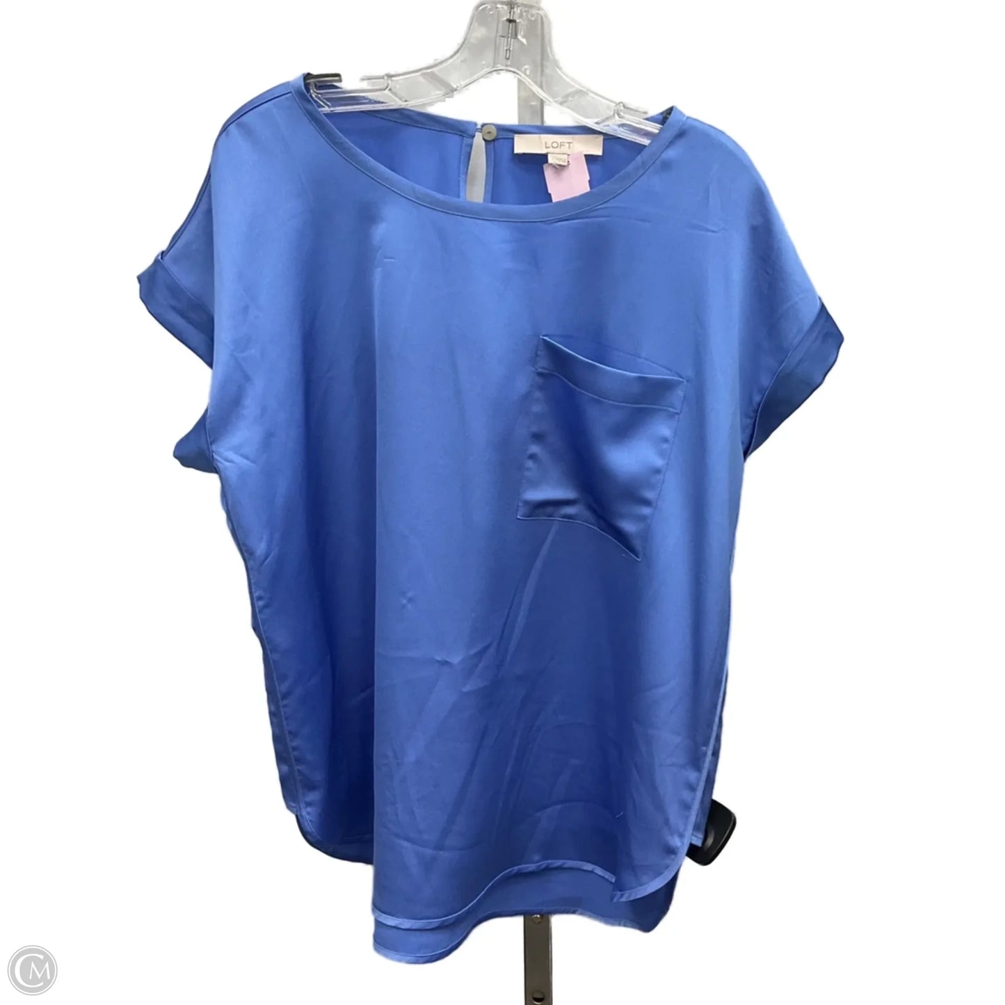 Top Short Sleeve By Loft In Blue, Size: M