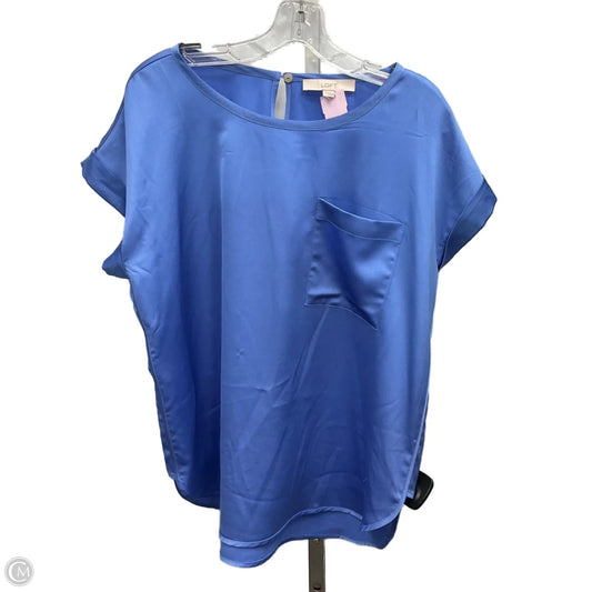 Top Short Sleeve By Loft In Blue, Size: M